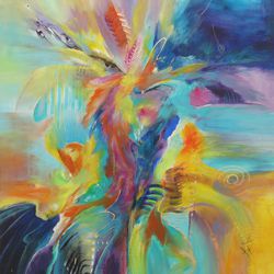 Purple Rain 1 - Acryl auf Leinwand - © Monika Küster