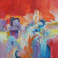 Fun City 1 - Acryl auf Leinwand - © Monika Küster
