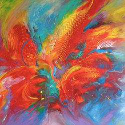 Eruption - Acryl auf Leinwand - © Monika Küster