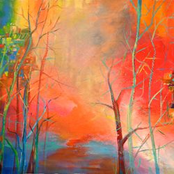 Landschaft 3 - Acryl auf Leinwand - © Monika Küster