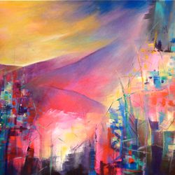 Landschaft 1 - Acryl auf Leinwand - © Monika Küster