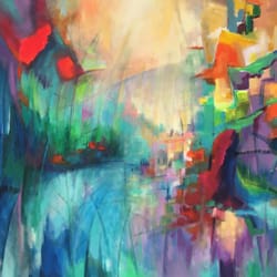 Am See - Acryl auf Leinwand - © Monika Küster