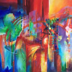 Garten - Acryl auf Leinwand - © Monika Küster