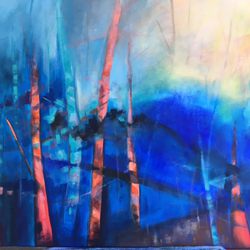 Blaue Stunde - Acryl auf Leinwand - © Monika Küster